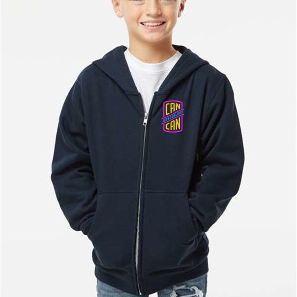 Independent Trading co. - Youth Midweight Full-Zip Hooded Sweatshirt - Embroidered Logo Thumbnail