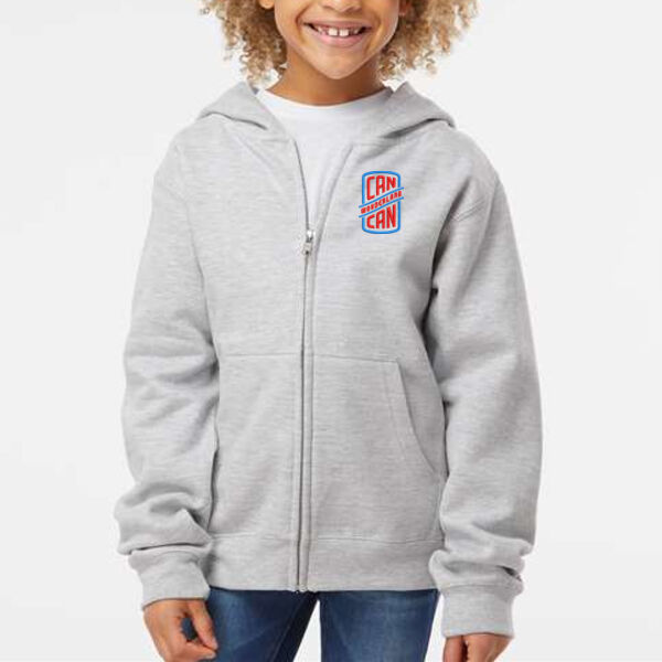 Independent Trading co. - Youth Midweight Full-Zip Hooded Sweatshirt - Embroidered Logo Thumbnail
