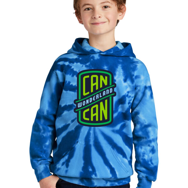 Port & Company® Youth Tie-Dye Pullover Hooded Sweatshirt - Printed Logo Thumbnail