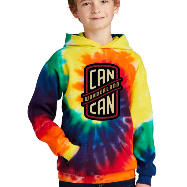 Port & Company® Youth Tie-Dye Pullover Hooded Sweatshirt - Printed Logo Thumbnail