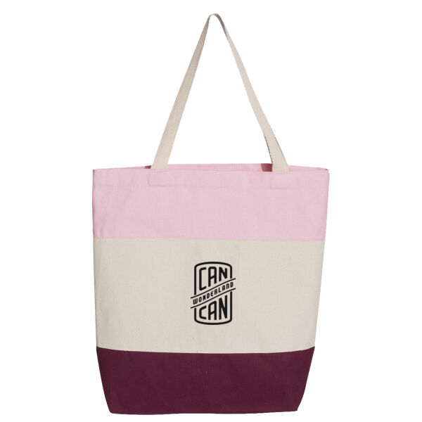 Q-Tees - 11L Tri-Color Tote - Printed Logo Thumbnail